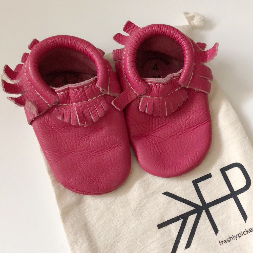 Freshly Picked Pink Moccasins for Kids